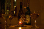 
Candle and drinks