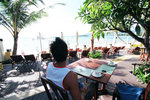 good morning, enjoying our breakfast near the beach