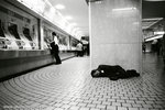 just a homeless in the Shinjuku station.  in fact, there were lots of them at night.
