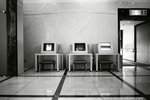 just some computers displaying the events of the days.
