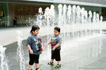 these 2 fat kids were playing with this fountain at the new mall, I forgot the name of the mall already.
