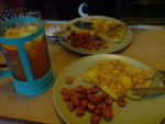 Eggy bread + fruit punch 