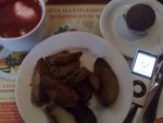 Dine w/ laa laa: Borsh + potato + choco ball