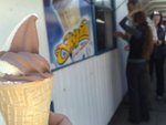 Queue for ice cream before entering Chernobyl Museum