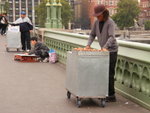Foot stalls on the Westminster Bridge