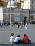 The 3 brothers playing at Piazza del Popolo