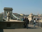 Close up of chain bridge