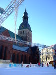 #13<BR>Main square outside the Dome Cathedral is called Doma laukums, now becomes a temporary skating track