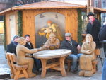 #14<BR>young visitors outside food court of Dome Cathedral