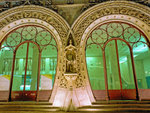 The horseshoe arches of the Rossio Train Station in Baixa district of Lisbon.