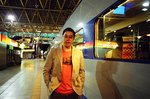 
near the train