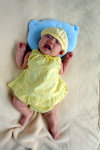 Yellow Dress with yellow bonnet