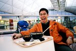 Always happy in front of food~!!