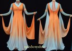 bright orange fading satin