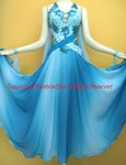 fading multi-blue chiffon
