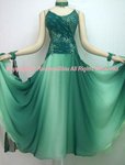 fading multi green chiffon