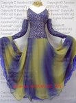 
fading multi purple & yellow chiffon