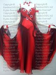 
fading multi red & black chiffon