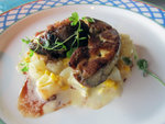 
Main course - Pan fried foie gras & duck confit