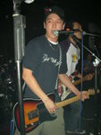 Trying to look cool on stage.