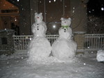 Don't laugh! Our attempt at a pair of snowmen...