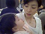 we were at a super noisy chinese restaurant, but she is sleeping tight...