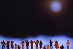 Sudden  Tsunami Under A Foggy Moon
