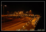 Trelleborg Harbor, where all trucks, cars, & trains waited to get on board
