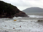 
big wave bay under the influence of typhoon damrey signal#3 on Sept 25th, 2005