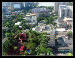 view of bangkok from hotel room