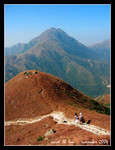 on our way back to tung chung from sunset peak, w/lantau peak in the background