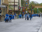 Blue Ponchos as a fashion statement...