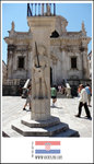 The Orlando's Column, with St Blaise Church in the back