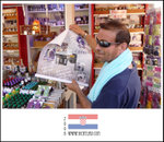 
The store owner, telling us all about the origin of the lavender product that we bought 
