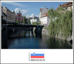 Ljubljanica River, looking towards Triple bridge