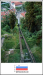 Catching cable car to the Ljubljana Castle