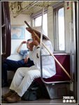 

前往金刀比羅宮，火車上遇上準備登山的修仕。