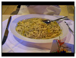 
Spaghetti in olive oil, tastes good and in large portion