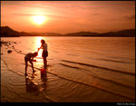Playing at Sunset