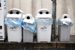 Snowy Trash Cans, Akasaka, Tokyo