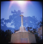 


Holy light bathing the cross     
