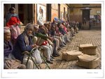 Residents waiting for the distribution of new shoes
