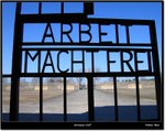 
Gate at the entrance. The infamous "Arbeit macht frei" - "Work makes you free" on the gate.
