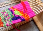 Frame loom tapestry weave