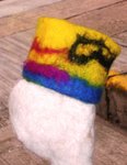 Wet felted hat
