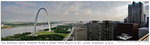 The Gateway Arch, Missippi River & Down Town South in St. Louis, Missouri, U.S.A.
