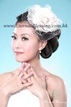 Updo with Birdcage Veil