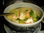 Green curry prawn