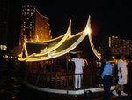 Boat travel between the Peninsula Hotel and town