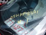 All registration identifiers are still on the windshield